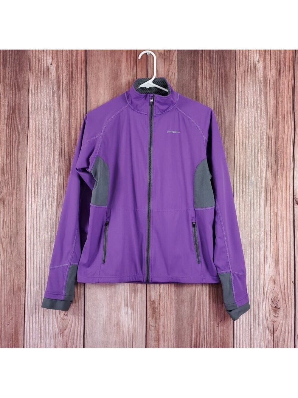 *FLAW* Patagonia Wind Shield Jacket Womens Size Medium Purple Polartec 24986